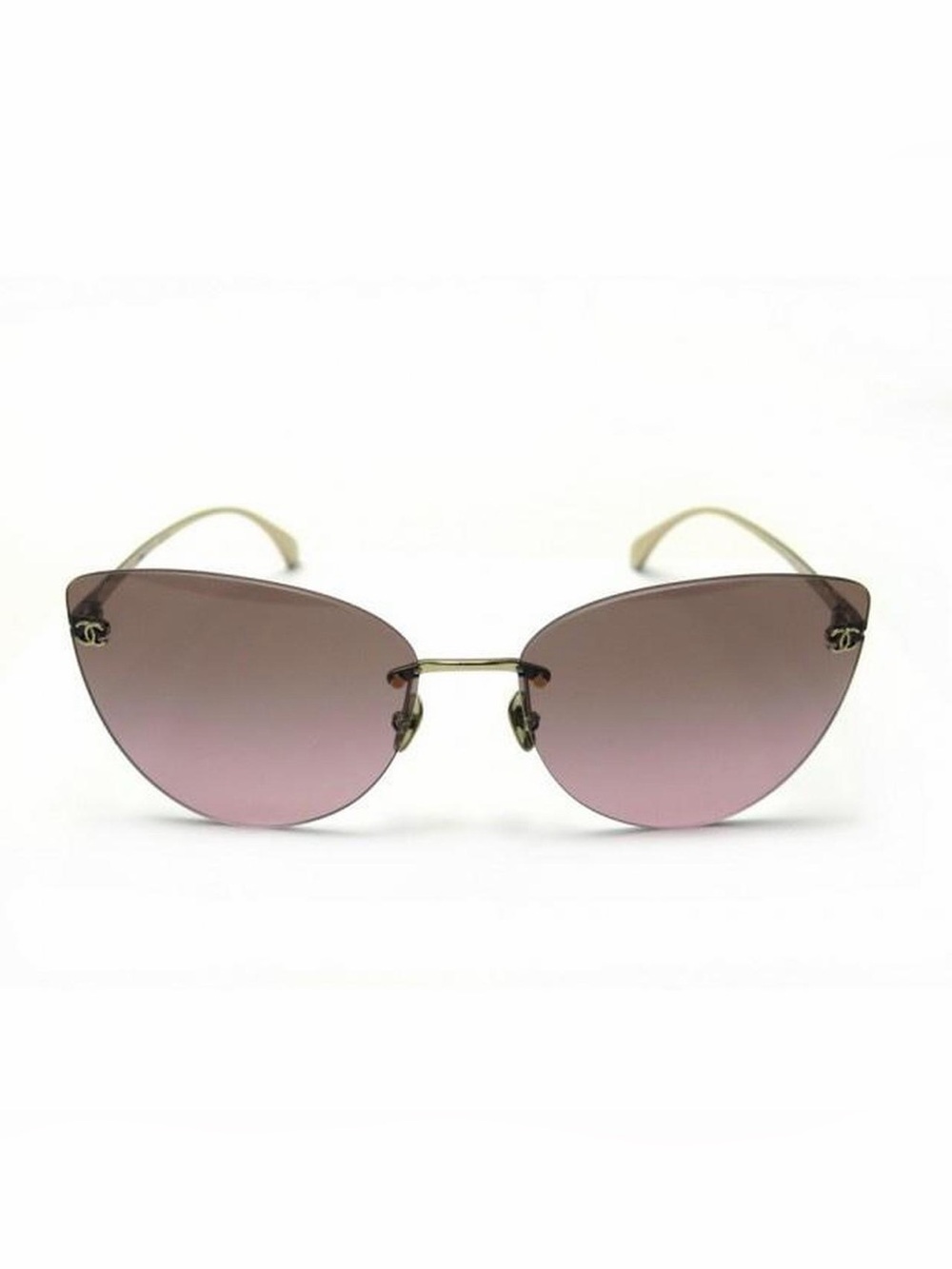 CHANEL Cat-Eye Sunglasses with Pink Gradient Lenses